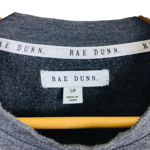 Rae Dunn Women's Touch Down Sweatshirt Sz Small Gray Lightweight Soft Cozy Warm - Picture 3 of 7